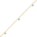 14K Gold Evil Eye Anklet