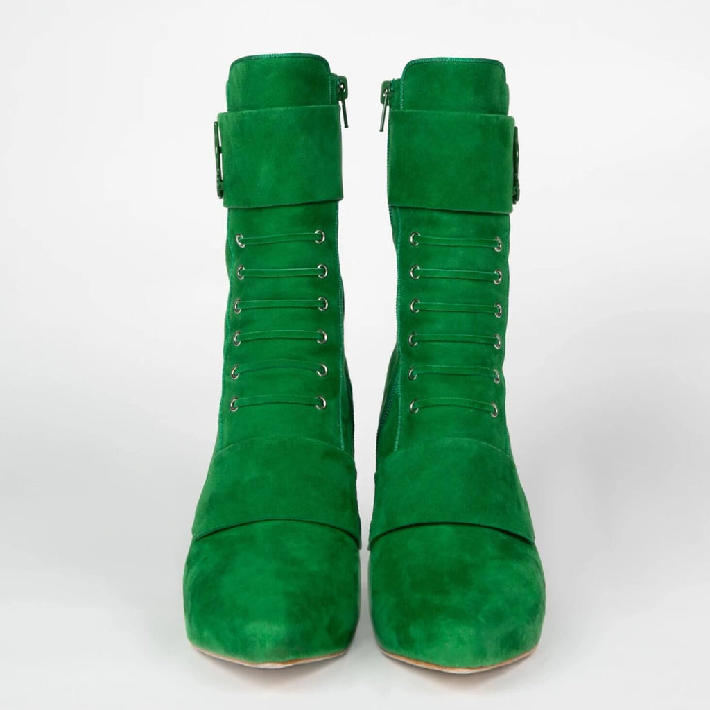 Michaela V Marta Green Suede Boots