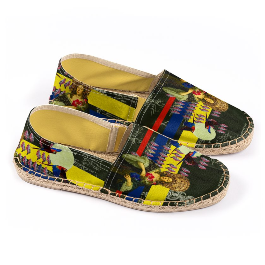 THE FLOWERS OF THE QUEEN Unisex All Over Print Espadrilles